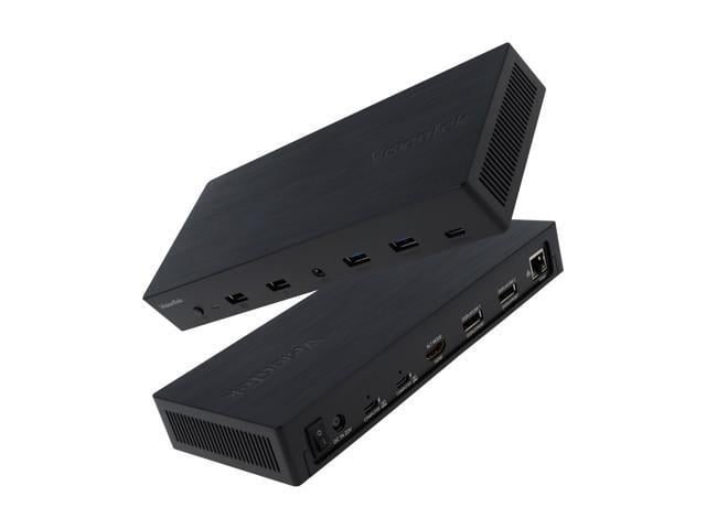 VT4950 KVM Docking Station Dual Laptop DisplayLink USB-C Dual Display via HDMI/DP, 100W PD, Switch Work & Personal Laptops, One-click KVM Monitor...