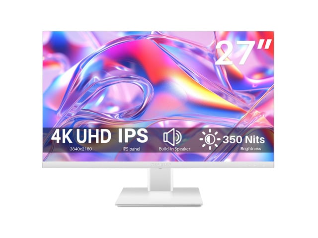 Thinlerian 27 Inch 4K UHD 3840 x 2160 Computer Monitor, IPS Display, Ultra-Thin Bezel, HDMI, DisplayPort, VESA, Build-in Speakers, PC Monitor for...