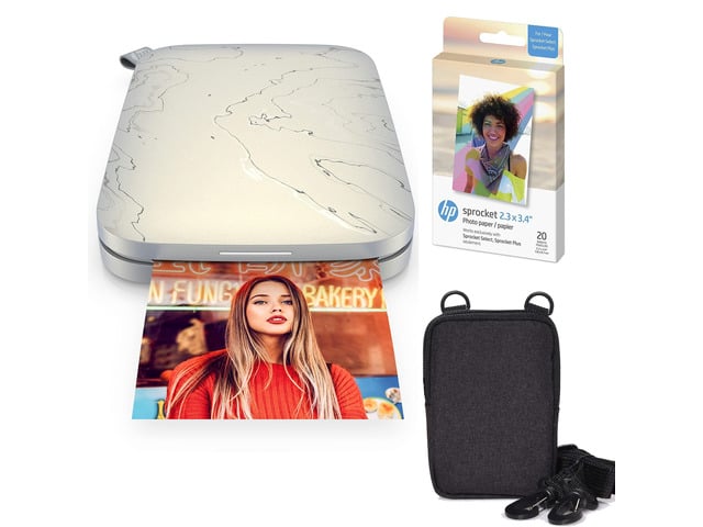 Sprocket Select Portable Instant Color Photo Printer for Android and iOS Devices (Eclipse) Zink Paper Bundle