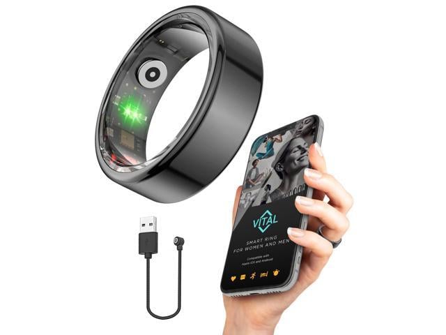Vital Health Smart Ring for Women Rings for Men Fitness, Black, Size 6 Fitness Tracker Ring with Sleep Monitor, Heart Rate & Activity Tracking,...