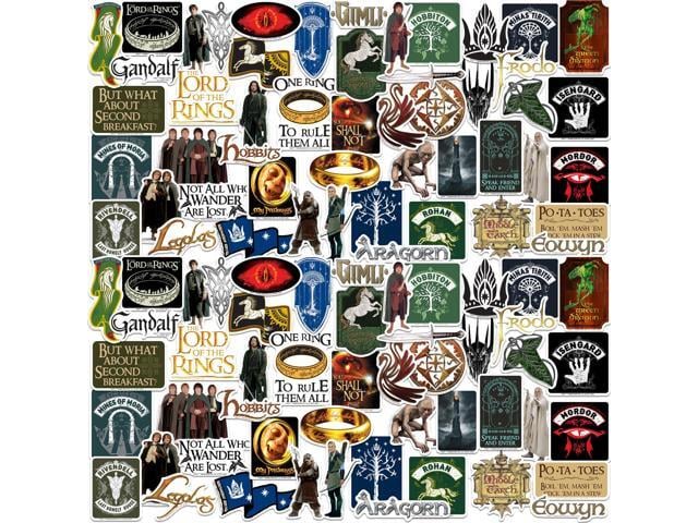 The Lord of the Rings 200 Vinyl Stickers Waterproof Die-Cut Decals Laptop
