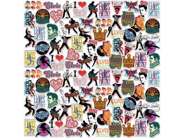 Elvis Presley Iconic 200 Vinyl Stickers Waterproof Die-Cut Decals Laptop