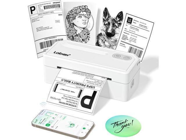 Bluetooth Thermal Shipping Label Printer, Wireless 4x6 Printer White For Small Business, Home, Office, Online Sellers, Warehouse & Shipping,...