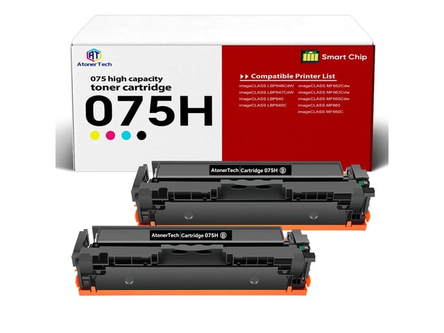 Canon 075H/075 High Yield Black Toner Cartridge MF665cdw Compatible with Canon 075/075H/CRG075 Toner Cartridge for Canon ImageCLASS MF665Cdw MF663Cdw...