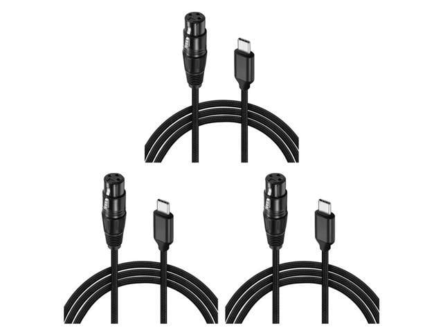 3X XLR To USB C USB C To XLR For Phone To Microphone XLR To USB Cable For Tablet, Laptop And Other Type C Device(6FT)-AAAE