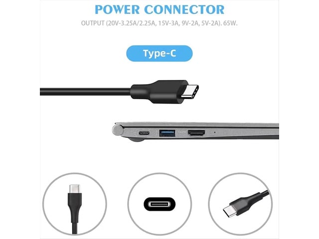 20V 65W Universal Car Charger Type C Car Charger Adapter Lighter DC Power Supply Adapter for Laptop