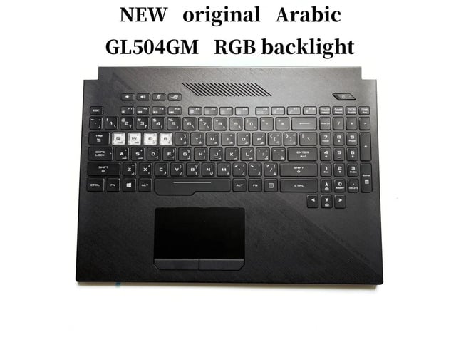 100%Arabic AR For GL504 GL504G GL504GM laptop keyboard Palmrest Assembly TOP cover C case RGB backlight 90NR00K2