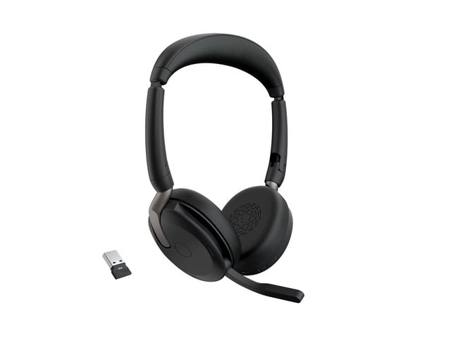 Evolve2 65 Flex Wireless Stereo Headset - Bluetooth, Noise-Cancelling ClearVoice Technology & Hybrid ANC - Works with All Leading UC Platforms Such...