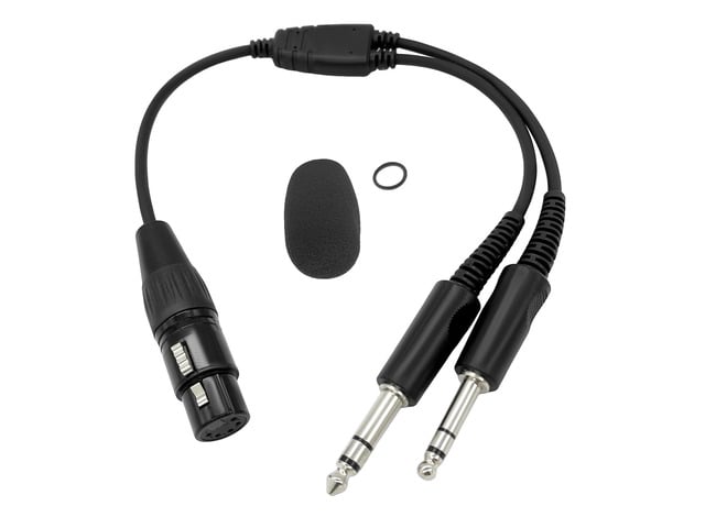 Airbus Aviation Headset Adapter XLR 5 Pin Plug to GA Dual General Aviation Convertor Male