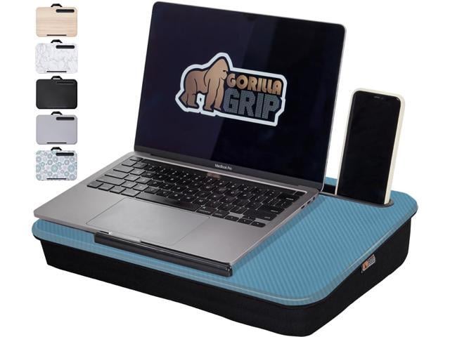 Laptop Lap Desk with Phone Holder, Pillow Cushion Desks Fit Laptops up to 15.6', Tray Ledge Keep Computers in Place, Portable Travel Workstation...