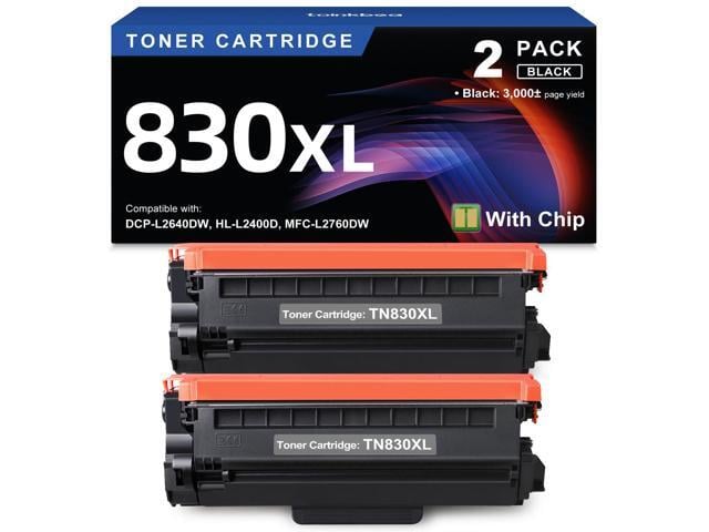 Brother TN830XL Toner Cartridge Compatible for Brother Printer HL-L2460DW 2PK Black Replacement for Brother TN830 TN830XL TN-830XL DCP-L2640DW HL-L2405W...