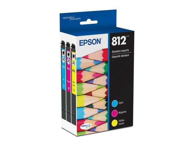 812 Genuine Ink Standard Capacity 3 Color Combo Pack T812520 Works With WorkForce Pro WF-7310 WF-7820 WF-7840 EC-C7000 Printers