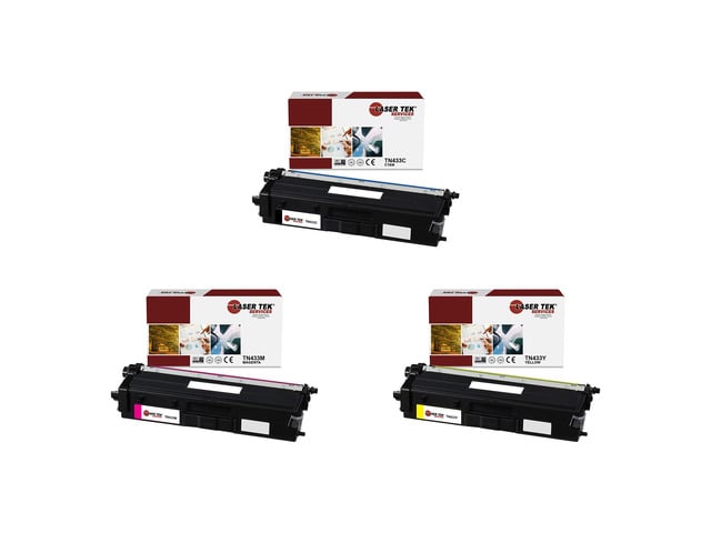 Laser Tek Services TN-433 Compatible Toner Cartridge TN433C TN433M TN433Y