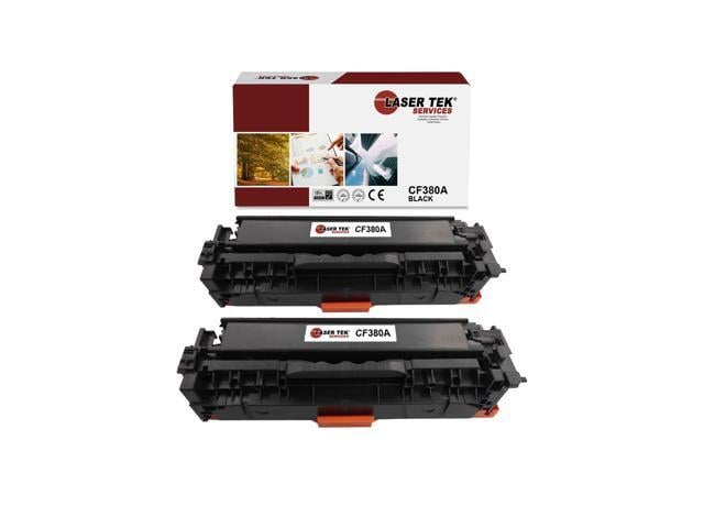 HP Laser Tek Services Compatible Toner Cartridge Replacement for HP 312A CF380A Works with HP Color Laserjet Pro MFP M476nw M476dn Printers (Black, 2...
