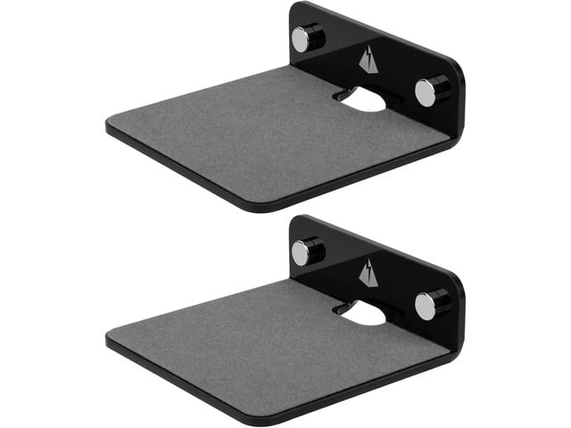 TXEsign Small Floating Shelves Speaker Shelves-2 Pack 4.25 Small Wall Shelves Speaker Mount for Speaker Webcam Display Shelf Acrylic Shelves(Black,...