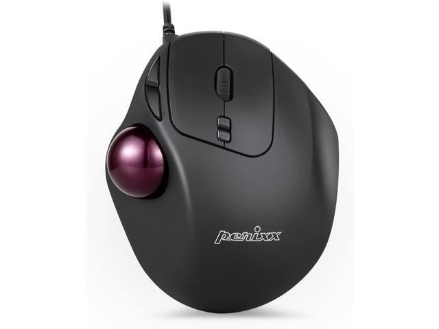 Perixx Perimice-517 Wired Trackball USB Mouse, 7 Button Design, Build-in 1.34 Inch Trackball with Pointing Feature
