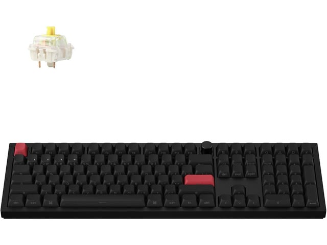 Keychron Q6 Max QMK/LUANCHER Wireless Bluetooth/2.4GHz/USB-C Wired Custom Mechanical Keyboard, Full Size Programmable Knob RGB Backlit...