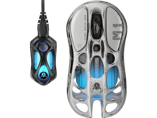 GravaStar Computer Mouse, Mercury M1 Pro Wireless Gaming Mouse with PAW3395DM Sensor, Magnesium Alloy Handcrafted Vintage Finish, 26000 DPI, 5...