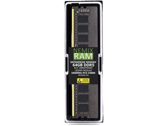 NEMIX RAM 64GB (1X64GB) DDR5 5600MHz PC5-44800 2Rx8 1.1V CL46 288-PIN ECC Unbuffered UDIMM Memory Compatible with ASRock Rack W880D4U-2L2T Motherboard