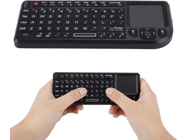 HP 2.4GHz Touchpad Keyboard,A8 Mini Rechargeable Ultra-Thin Mini USB Backlit Keyboard with IR Light for HTPC for /4 for 360 and ONE(QWERTY Keypad)