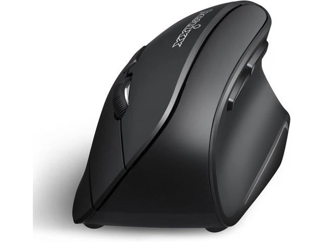 Perixx PERIMICE-804 Bluetooth Vertical Mouse, Bluetooth Connection for Windows and Android System, Works Without USB Receiver, Black