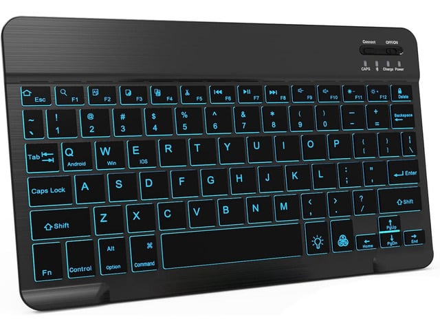 7 Color Backlit Bluetooth Keyboard for iPad 11th 10th Gen, iPad Pro M4 13 12.9 11 inch, iPad Air M3 M2 5th 4th Generation, iPad Mini iPhone...