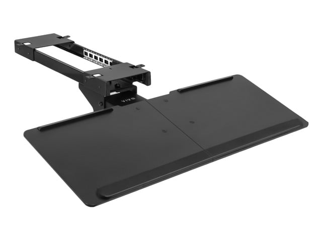 VIVO Adjustable Keyboard Mouse Tray Deluxe Rolling Track Under Table Desk Mount