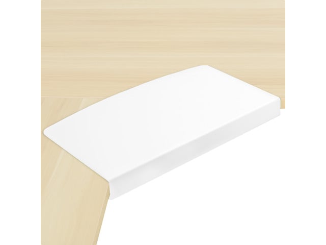 VIVO White Steel L Desk Connector for Bridge Corner, Fits Keyboard Tray Mounts