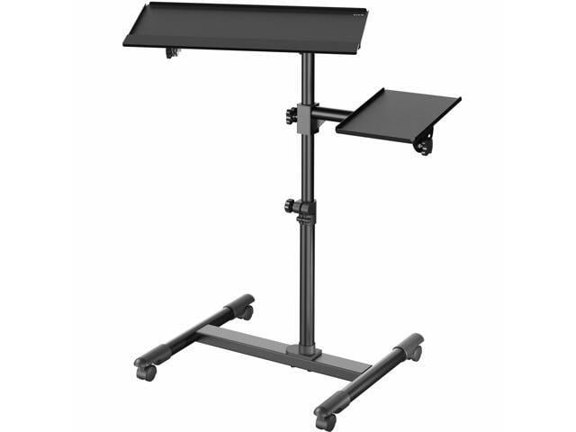 VIVO Black Freestanding Keyboard Tray Cart