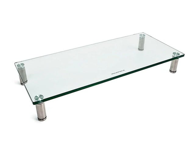 Monoprice Multimedia Desktop Stand 22' x 9.5' - Stand & Riser, Laptop Stand, Desktop TV Stand w/ Height Adjustable Legs - Workstream Collection