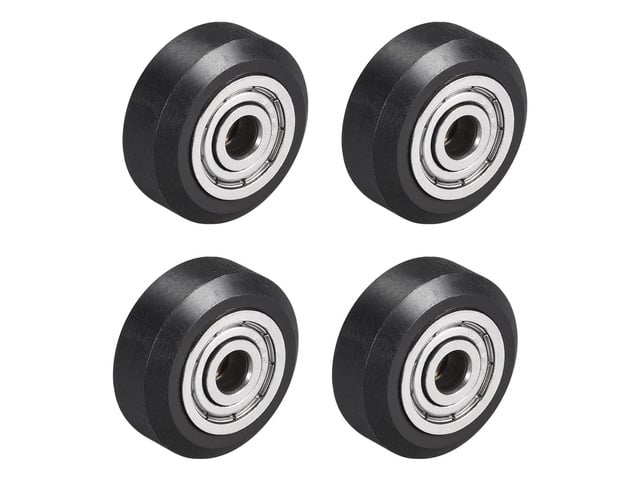 POM V Wheel with Bearing for 3D Printer RepRap, Ender 3, CR Series OD 24mm 4pcs