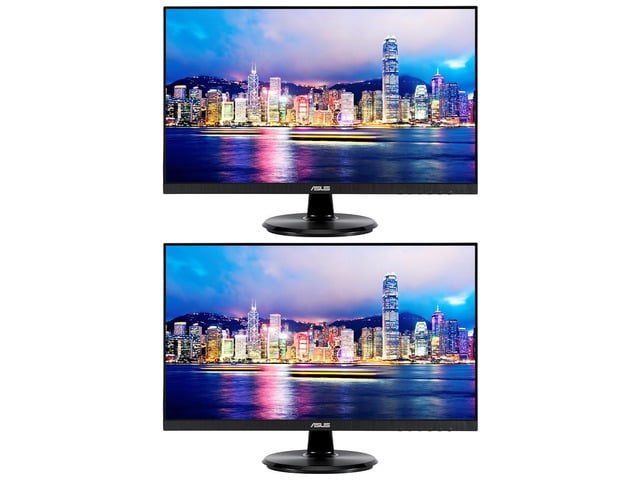 Asus VA27DQ 27-inch 1080P 75 Hz Full HD LED Backlit LCD Monitor, 2-Pack Bundle with DisplayPort, HDMI, Eye Care, FreeSync, Ultra-low Blue Light,...