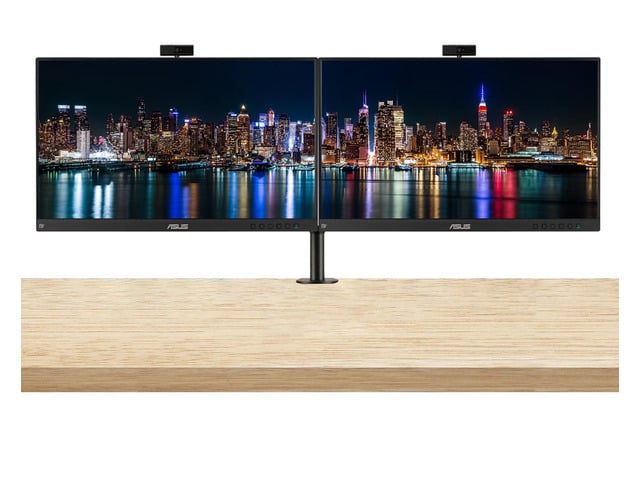 Asus BE279QSK 27-inch 1080P FHD Frameless IPS Business Monitor, 2-Pack Bundle with Full HD Webcam, Mic Array, Speakers, DisplayPort, HDMI, USB Hub,...