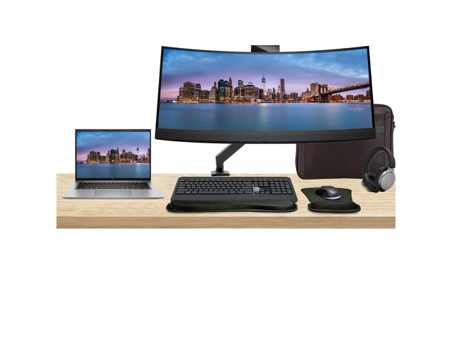HP Notebook ZBook Firefly G10 Touchscreen 14' i5, 16GB RAM, 512GB SSD, Windows 11Pro, Z Display Z34c 34' Curved Monitor with Webcam bundle, Mount,...
