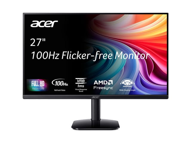 AMD KB272 E0bi 27' IPS Full HD (1920 x 1080) Zero-Frame Gaming Office Monitor AMD FreeSync Technology Up to 100Hz Refresh 1ms (VRB) Low Blue Light Tilt...