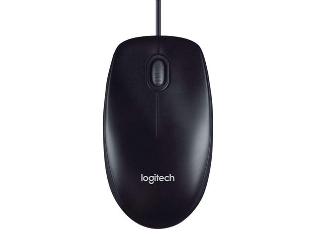 Logitech M100 Corded Mouse - Wired USB Mouse for Computers and Laptops, for Right or Left Hand Use, Black