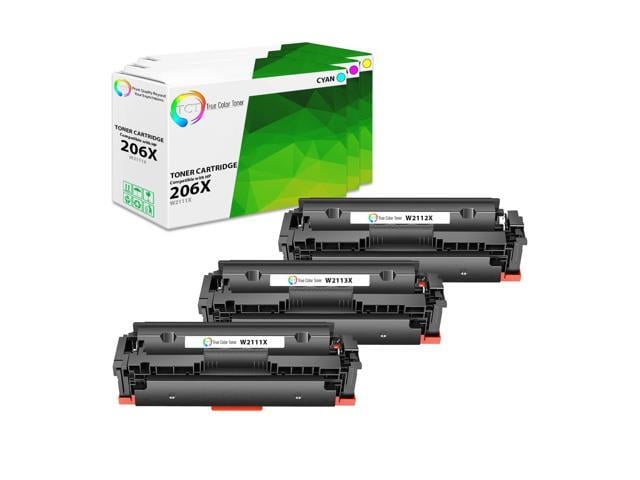 HP True Color Toner 206X Color Toner Cartridge 3 Pack - Premium Compatible Replacement for HP 206X W2111X W2112X W2113X High Yield Works With HP Color...