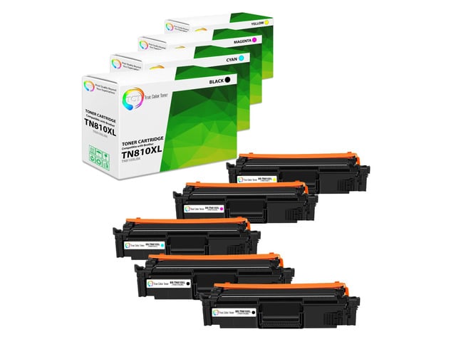 Brother True Color Toner TN810XL Toner Cartridge 5 Pack - Premium Compatible Replacement for Brother TN810 TN-810XL High Yield Works With Brother...