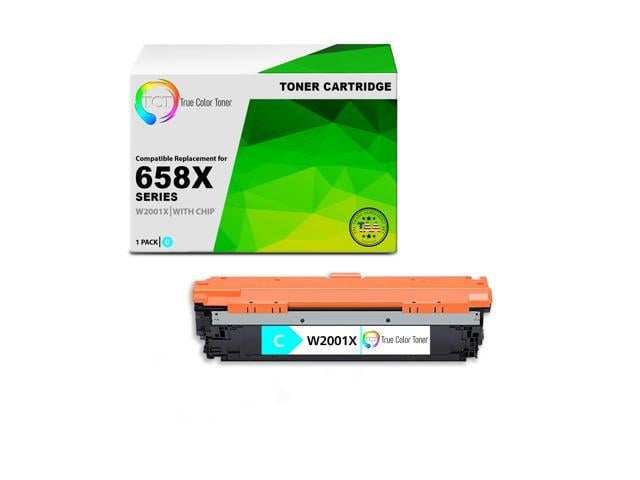HP TCT 658X Cyan TAA Compliant Toner Cartridge - Premium Compatible Replacement for HP 658X W2001X High Yield Works With HP Color LaserJet Enterprise...