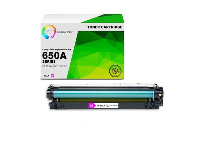HP TCT 650A Magenta TAA Compliant Toner Cartridge - Premium Compatible Replacement for HP 650A CE273A Works With HP Color Laserjet Enterprise CP5525...