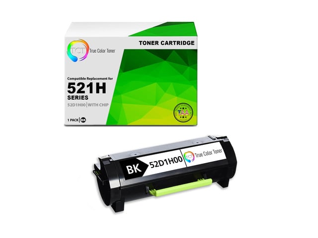 TCT 521HTAA Compliant Toner Cartridge Replacement for Lexmark 521H 52D1H00 High Yield Black Works With Lexmark MS310D MS310DN MS410D MS510DN...