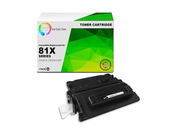 HP TCT 81X TAA Compliant Toner Cartridge - Premium Compatible Replacement for HP 81X CF281X Black High Yield Works With HP LaserJet Enterprise MFP...