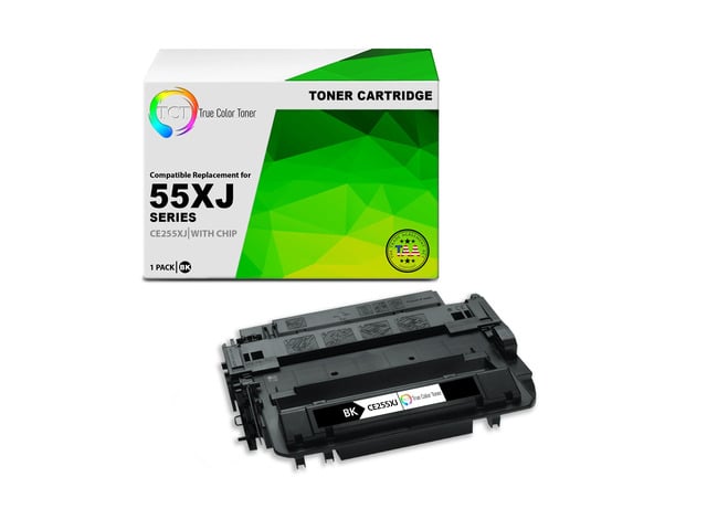 HP TCT 55XJ Jumbo TAA Compliant Toner Cartridge - Premium Compatible Replacement for HP 55XJ CE255XJ High Yield Jumbo Black Works With HP LaserJet...
