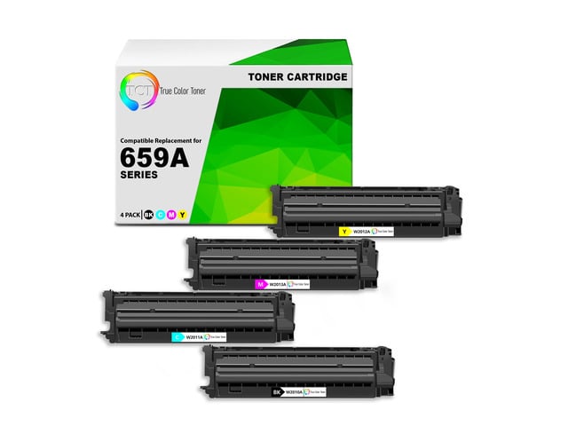 HP TCT 659A Toner Cartridge 4 Pack - Premium Compatible Replacement for HP 659A W2010A W2011A W2012A W2013A Works With Color LaserJet Enterprise M856...