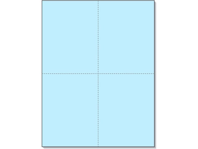 NextDayLabels - 8-1/2 x 11 Laser and Inkjet Printer Postcards 4 up Per Page, (4-1/4' x 5-1/2' Each Card After Perf) 50 Sheets / 200 Cards - Blue
