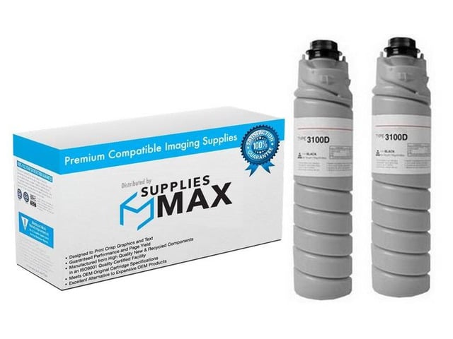 SuppliesMAX Compatible Replacement for Gestetner Corp 3235/3235E/3245/3245E Toner Cartridge (2/PK-27000 Page Yield) (TYPE 3100D) (1800006_2PK)