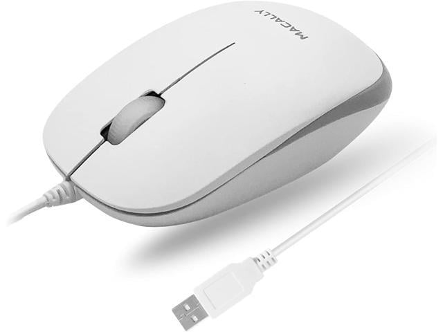 Apple Macally USB Wired Mouse for Mac and Windows - Plug and Play 3 Button Corded Computer Mouse Wired for MacBook Pro/Air, Apple iMac, Laptop, PC...