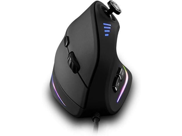 Vertical Mouse, Ergonomic USB Wired Vertical Mouse with [5 D Rocker] [10000 DPI] [11 Programmable Buttons], RGB Gaming Mouse for...