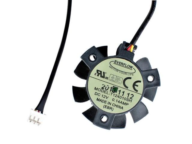 T124010SH Diameter 37MM hole distance 26MM 3Pin 12V 0.14A cooling fan for Z490 motherboard router industrial computer