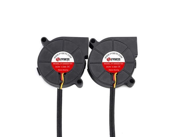 FYSETC Prusa i3 MK3 MK3S Cooling Fan 5015 50x50x15mm 5V DC 0.35A otend Cooler Blow Radiator Sleeve Bearing for 3D Printer Parts Accessories, 2Pcs